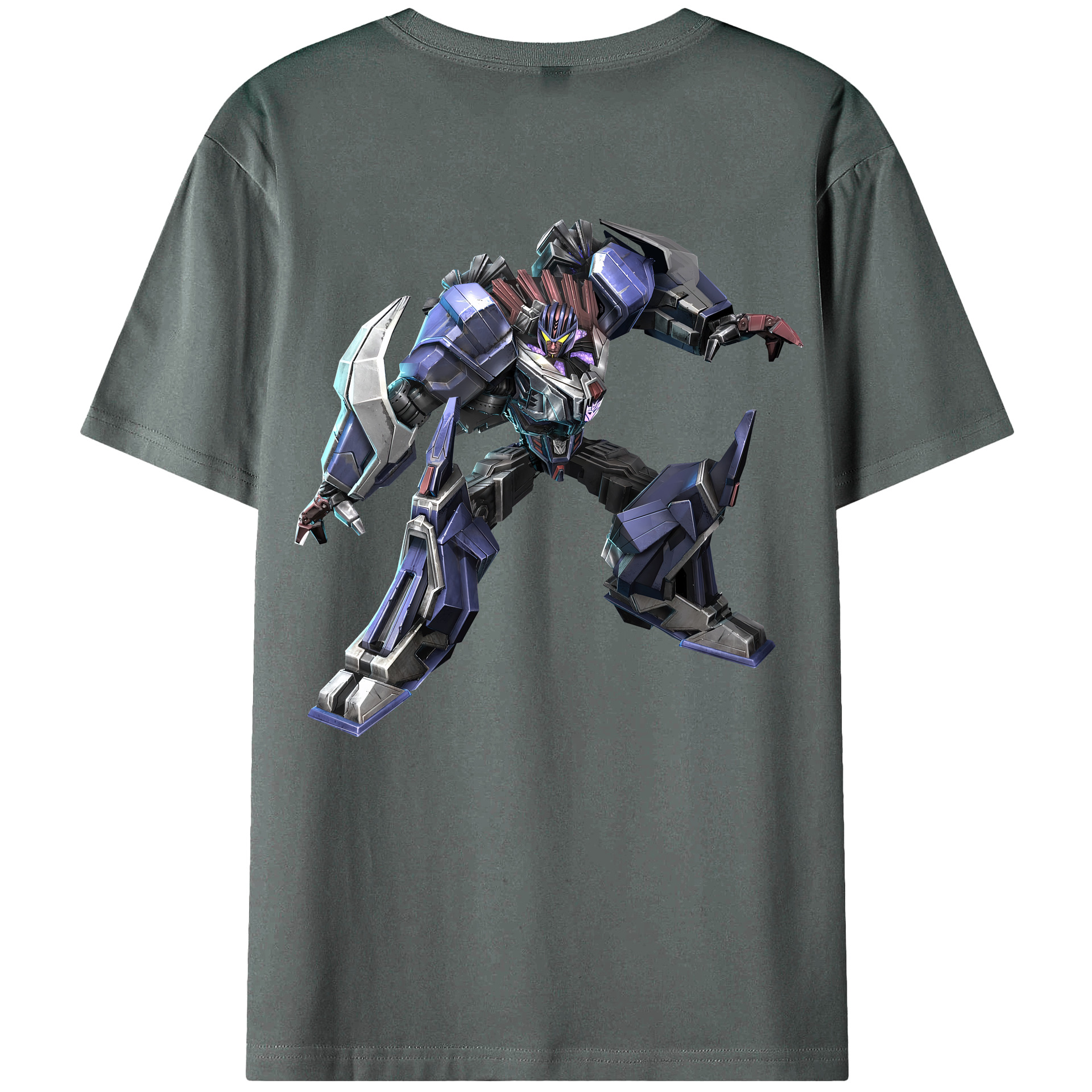 （画像用） Transformers トランスフォーマー 綿100％ メンズ半袖Tシャツ（バックプリント） 通気性